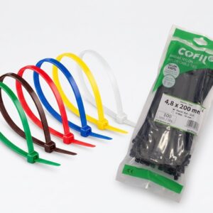 Colliers de serrage en nylon COFIL différentes couleurs et sachet de 100 unités